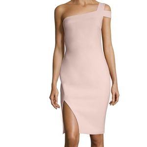 Likely Packard One Shoulder Dress Pale Pink